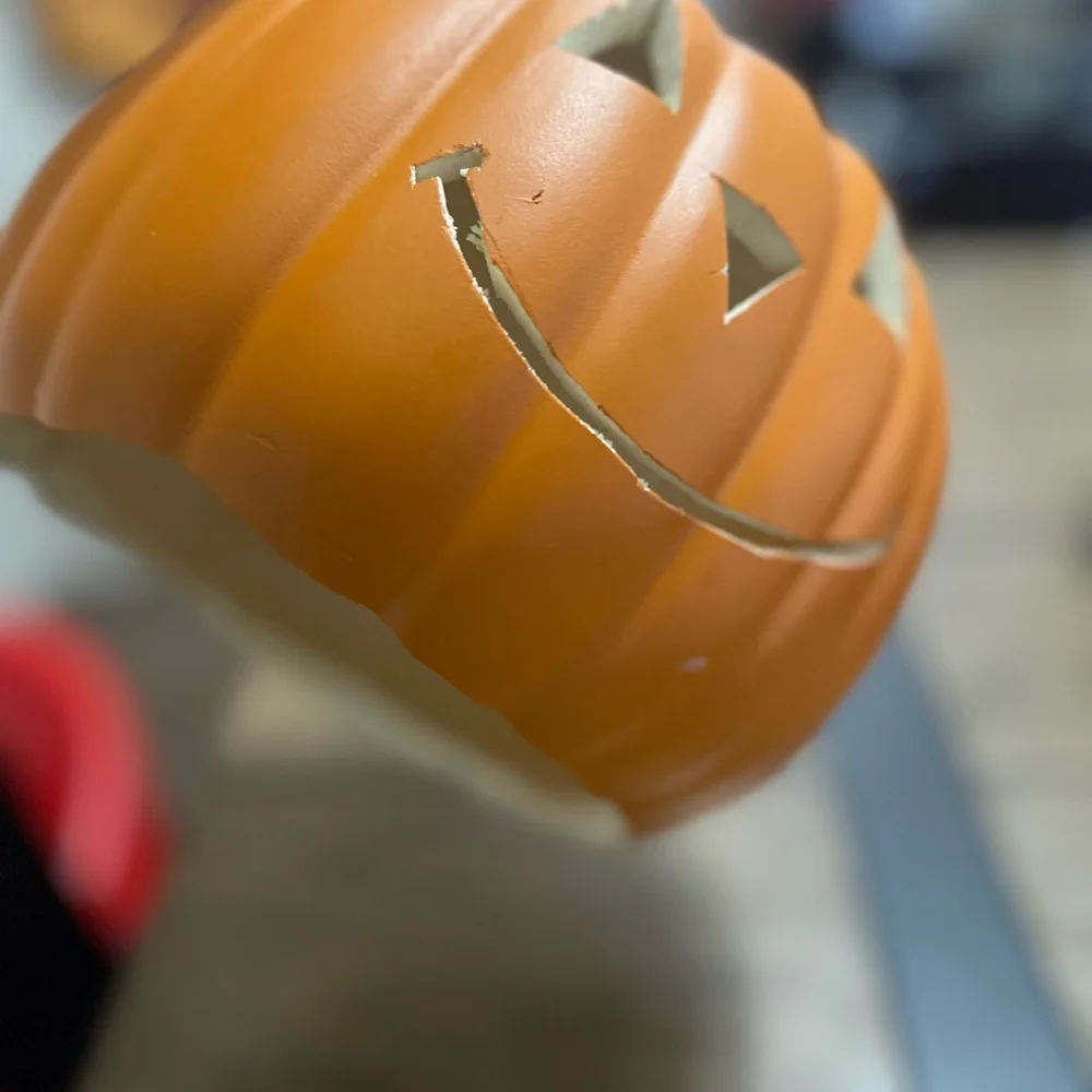 Pumpkin mask already carved out for baby 12 month old